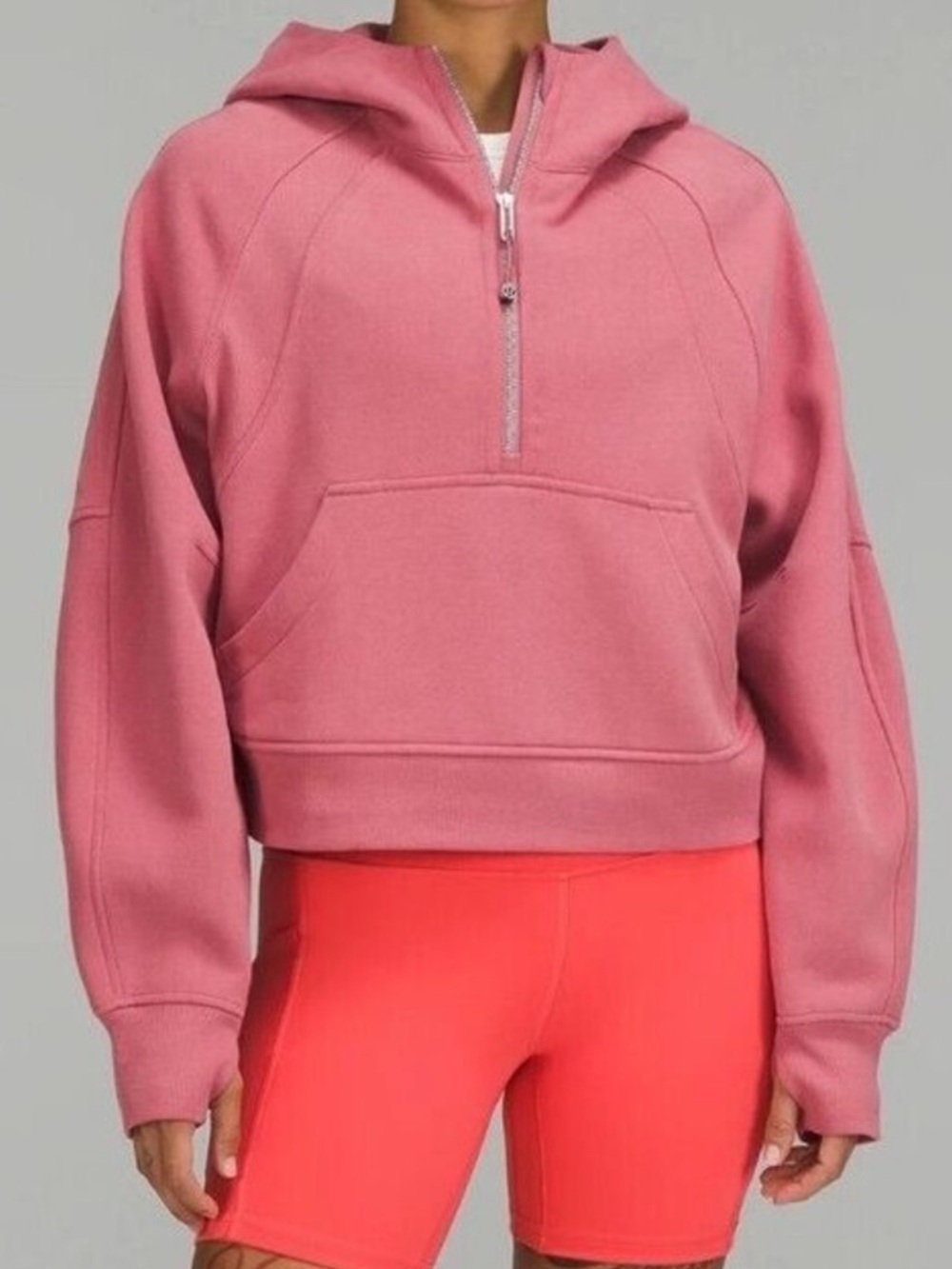 lululemon athletica Briar Rose half zip oversized Scuba Hoodie